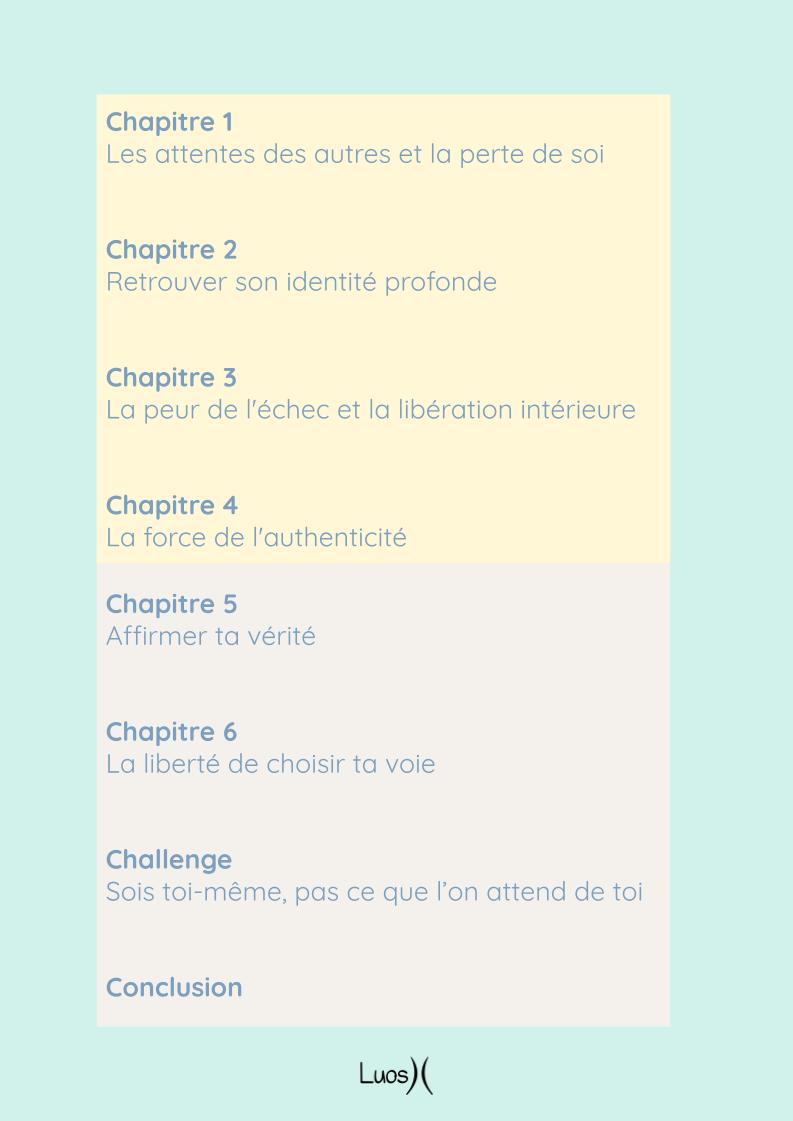 Sois toi-même, pas ce que l’on attend de toi