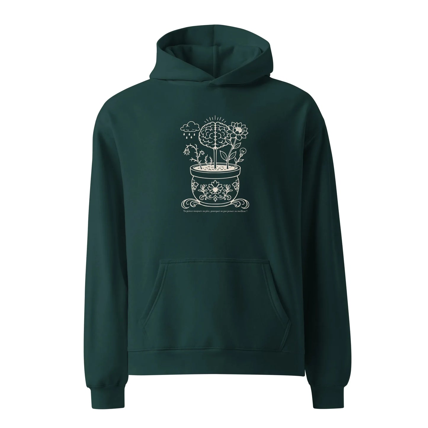 Hoodie "Tu penses toujours au pire, pourquoi ne pas penser au meilleur?"