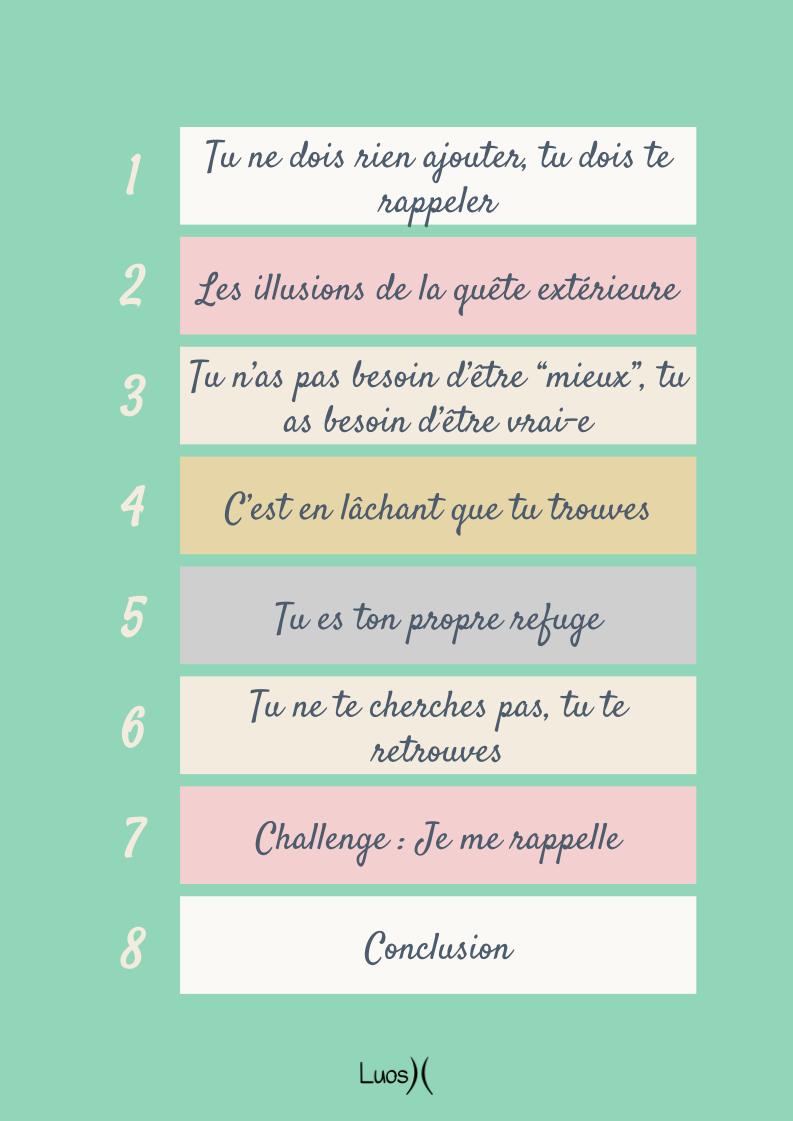 Ce que tu cherches existe déjà en toi