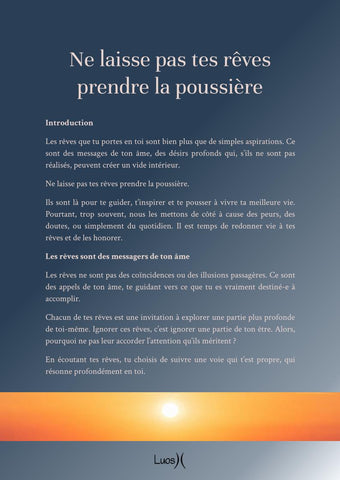 Ne laisse pas tes rêves prendre la poussière